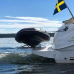 Broberg Marine Boatlift -syrefast davit for badeplattform